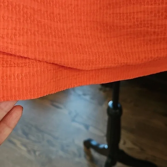 Limited Chevron Dress Orange And White - Picture 7 of 9